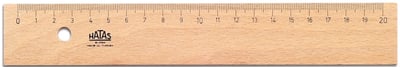 HATAS TAHTA CETVEL ( TAKVİYESİZ ) 20 CM. 0020