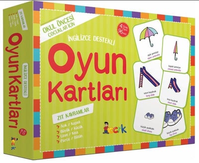 İngilizce Destekli Oyun Kartları - Zıt Kavramlar