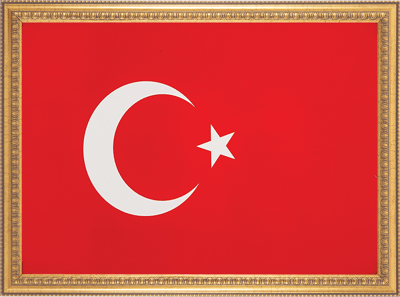 İNTER TÜRK BAYRAĞI VARAKLI ÇERÇEVE 50x70 INT-050