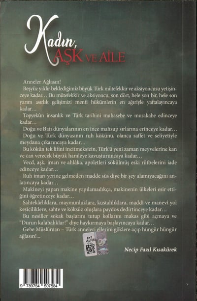 Kadın Aşk ve Aile Orhan Töz Bahar Yayınları