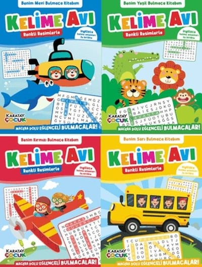 Kelime Avı - Bulmaca Kitabım - 4'lü Seri