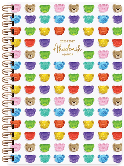 KESKİN AJANDA AKADEMİK 17X24 SPİRALLİ TEDDY 600208-99