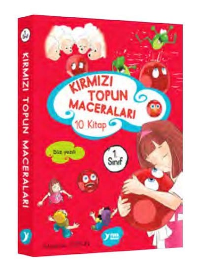 Kırmızı Topun Maceraları 1. Sınıf Renkli Heceli Düz Yazı 10 Kitap