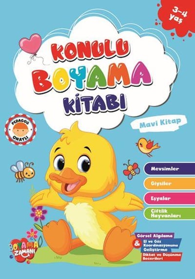 Konulu Boyama - MaviKitap (3-4 Yaş)