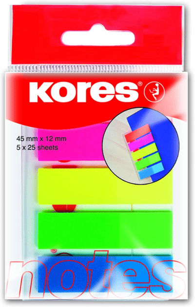 KORES FİLM AYRAÇ 12X45MM 5 RENKX25YP 45105