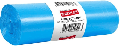 KOROPLAST ÇÖP TORBASI EKO END. MAVİ JUMBO 80x110 300 GR 10 LU 36 MİC. ST01500479