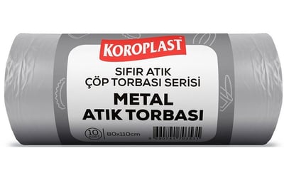 Koroplast Çöp Torbası Sıfır Atık Metal Atıklar Jumbo 80X110 Cm 650 Gr 10'Lu
