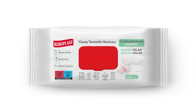 KOROPLAST ISLAK HAVLU BEYAZ SABUN KOKULU 100 LÜ 600009483