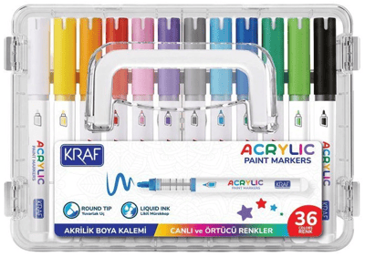 KRAF AKRİLİK MARKER 666 36'LI