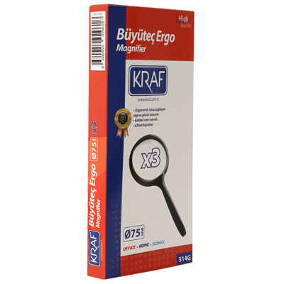 KRAF BÜYÜTEÇ ERGO 75MM 3X 314G