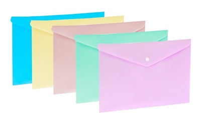 Kraf Çıtçıtlı Dosya A4 Pastel Asorti 1279