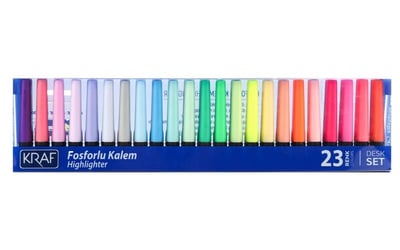 Kraf Fosforlu Kalem Desk Set 365 23'Lü