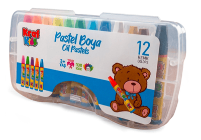 KRAF KIDS PASTEL BOYA 12 Lİ ÇANTALI KK530