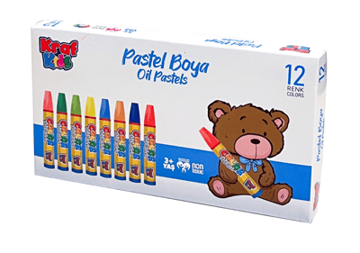 KRAF KIDS PASTEL BOYA 12 LI KK515