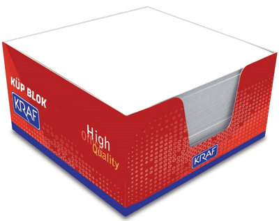 KRAF KÜP BLOK BEYAZ  9x9cm 116G