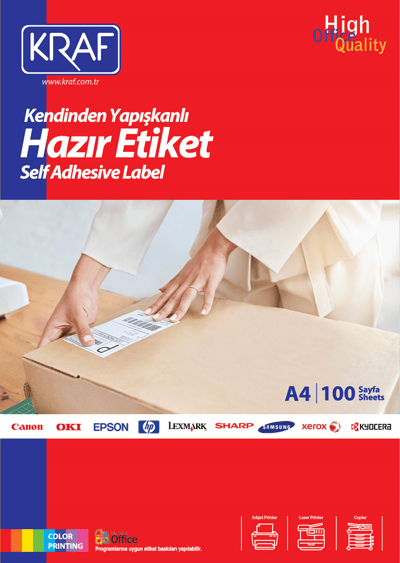 KRAF LASER ETİKET KF-2052 46.4 x 21.2 MM