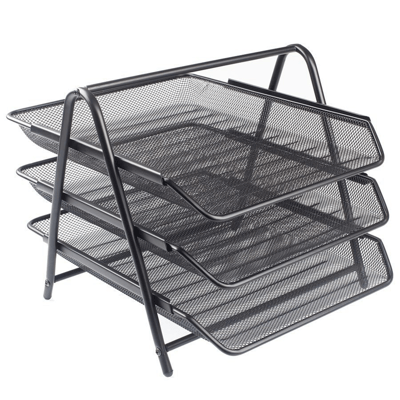 KRAF PERFORE EVRAK RAFI METAL 3 KATLI 460G SİYAH