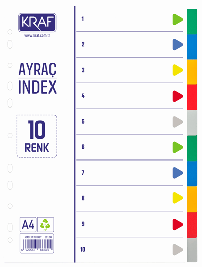 KRAF SEPERATÖR 1010R 10 RENK