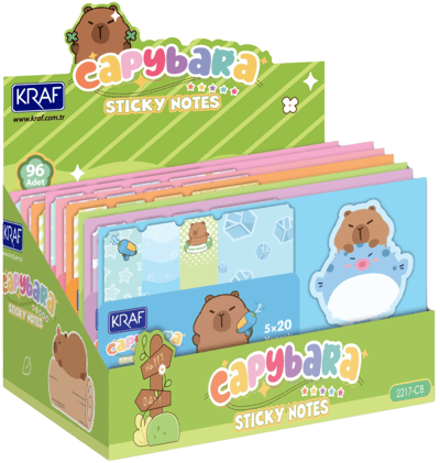 KRAF YAPIŞKANLI NOT KAĞIDI SET CAPYBARA 100 YP 2217CB