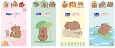 KRAF YAPIŞKANLI NOT KAĞIDI SET CAPYBARA   8 x 20 YP 2222CB