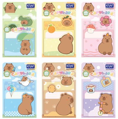 KRAF YAPIŞKANLI NOT KAĞIDI SET CAPYBARA 60 YP 2216CB