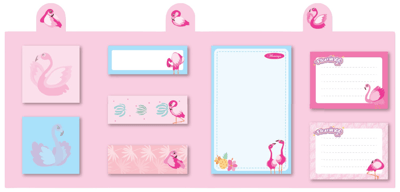 KRAF YAPIŞKANLI NOT KAĞIDI SET FLAMINGO  8 x 20 YP 2222FL