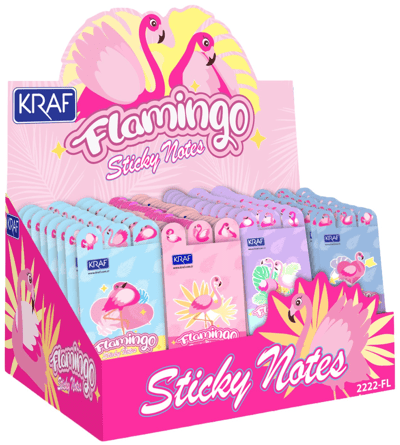 KRAF YAPIŞKANLI NOT KAĞIDI SET FLAMINGO  8 x 20 YP 2222FL