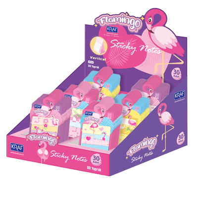 KRAF YAPIŞKANLI NOT KAĞIDI SET FLAMINGO  80 YP 2216FL