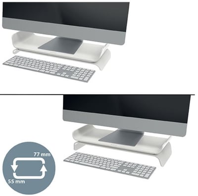 LEITZ MONİTÖR STANDI ERGO AYARLANABİLİR L- 6504 GRİ- BEYAZ