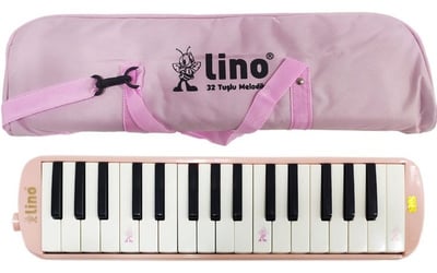 Lino Melodika 32 Tuşlu Bez Çanta Pastel Pembe Ln-32-Ppes