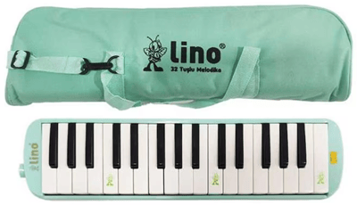 LİNO MELODİKA 32 TUŞLU BEZ ÇANTA PASTEL YEŞİL LN-32-PYES