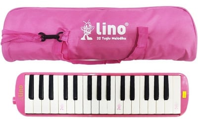 Lino Melodika 32 Tuşlu Bez Çanta Pembe Ln-32-Ps
