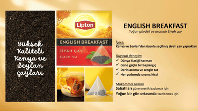 LİPTON BARDAK POŞET ÇAY 15 Lİ ENGLISH BREAKFAST 30g 802916
