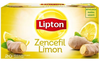 Lipton Bitki Çayı Zencefil Limon 20'Li