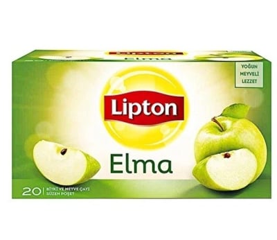 Lipton Elma Bitki Çayı (20'Li Paket - Süzen Poşet İkram Çayı)