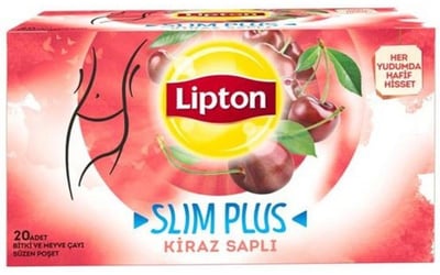 Lipton Slim Plus Kiraz Saplı Bitki Çayı (20'Li Süzen Poşet)