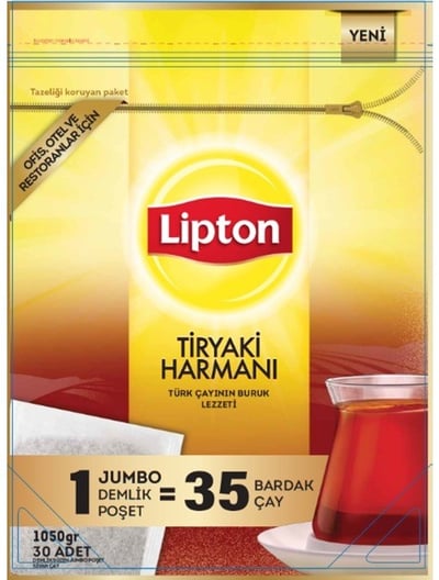Lipton Tiryakı Jumbo Demlik Poşet Çay 30'Lu - 35 Gr