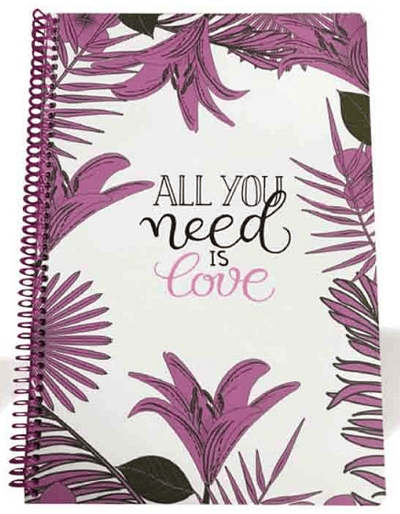 LİZ DEFTER A4 RENKLİ SAYFA SPR. 100YP. SPRA4