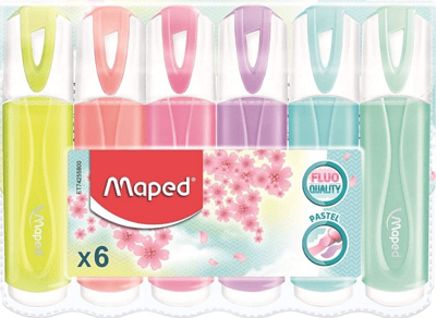 MAPED FOSFORLU KALEM FLUO PASTEL RENK 6 LI 742558