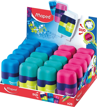 MAPED KALEMTIRAŞ CONNECT RENKLİ ÇİFT DELİKLİ SİLGİLİ 49221