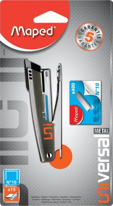 MAPED ZIMBA MAKİNESİ UNİVERSAL METAL NO:10 + 400 TEL BLİSTERLİ 043500