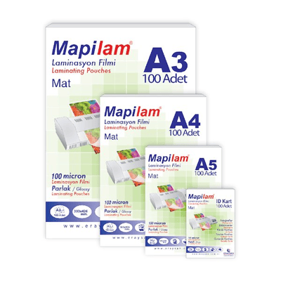 MAPİ LAMİNASYON 100 MİC.A3 MAT 100LÜ 104 10 03