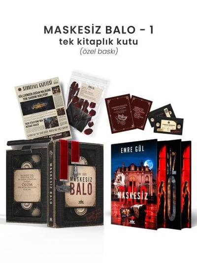 Maskesiz Balo 1 – Tek Kitaplık Yan Boyamalı Kutu (Özel Baskı)