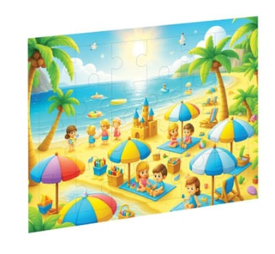 Minyatür Plaj Ahşap Puzzle