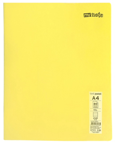 MYNOTE DEFTER TEXT NEO PP KAPAK DİKİŞLİ A4 60 YP KARELİ MTXNE-A460-K