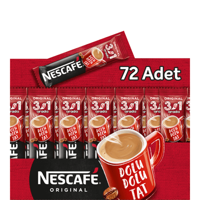 NESCAFE 3 Ü 1 ARADA KAHVE 17.5 GR 72 Lİ 12527172