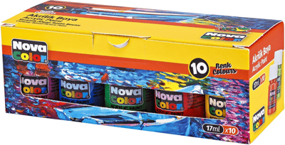 NOVA COLOR AKRİLİK BOYA ŞİŞE 17 ML 10 LU NC-2007