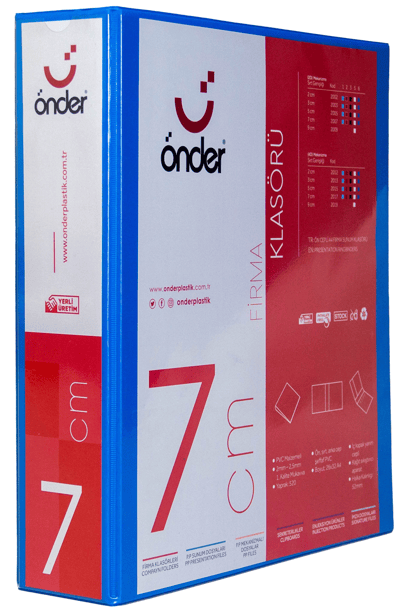 ÖNDER HALKALI DOSYA A4 2 HALKA 7 CM MAVİ 2007-1