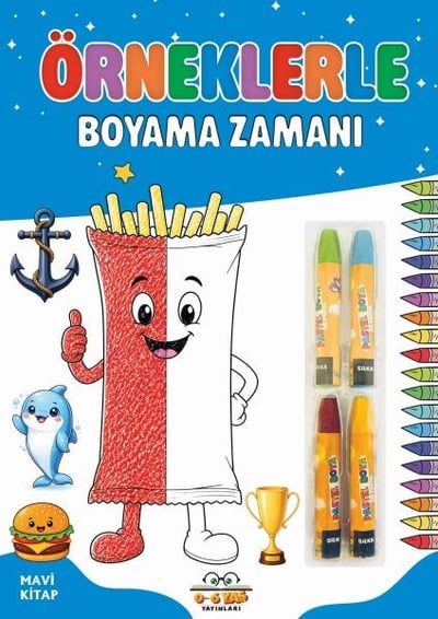 Örneklerle Boyama Zamanı - Mavi Kitap