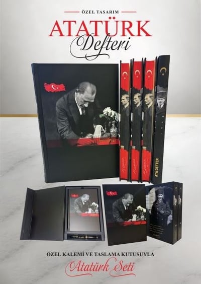 Özel Tasarım Kutulu Atatürk Defteri ve Kalem